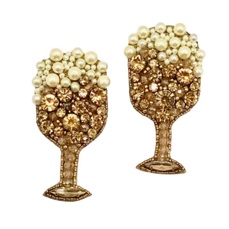 Champagne Glass Earrings