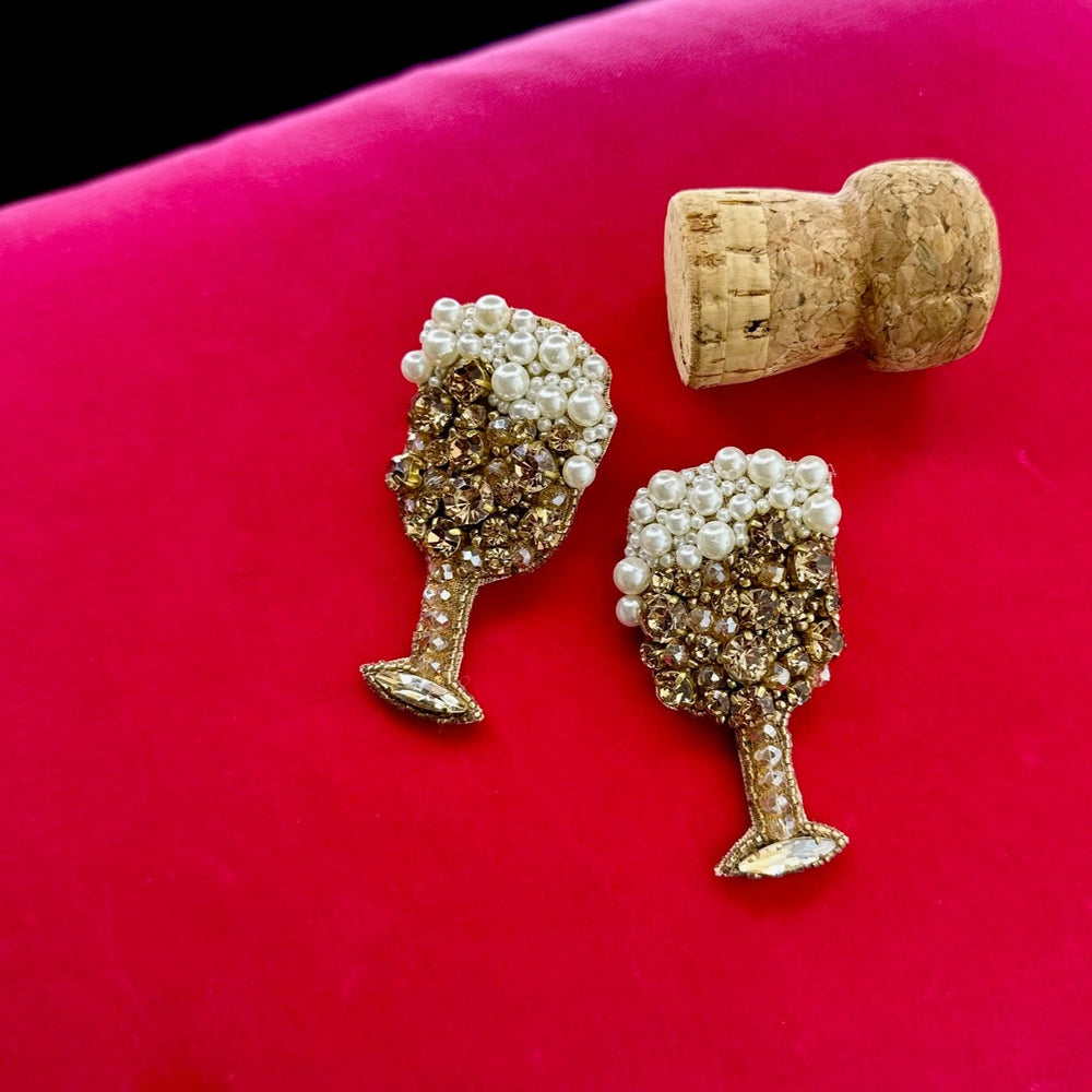 Champagne Glass Earrings