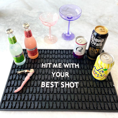 Hit Me With Your Best Shot Bar Mat