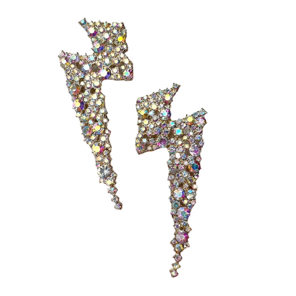 Rhinestone Bolt Earrings